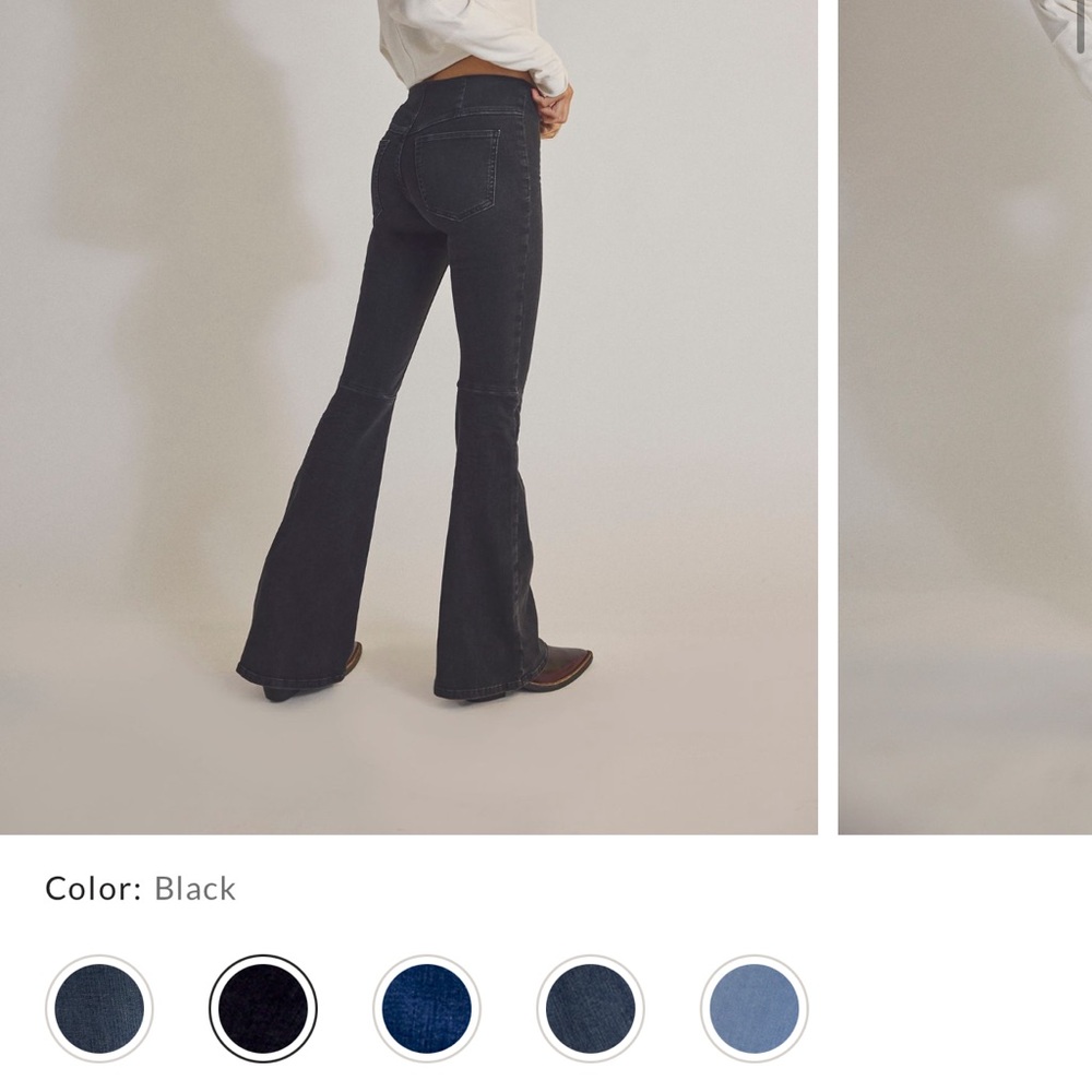 Free People Black Flare Jeans